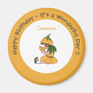 Buttercup Child Whimsical Flower Party Collection Magnet