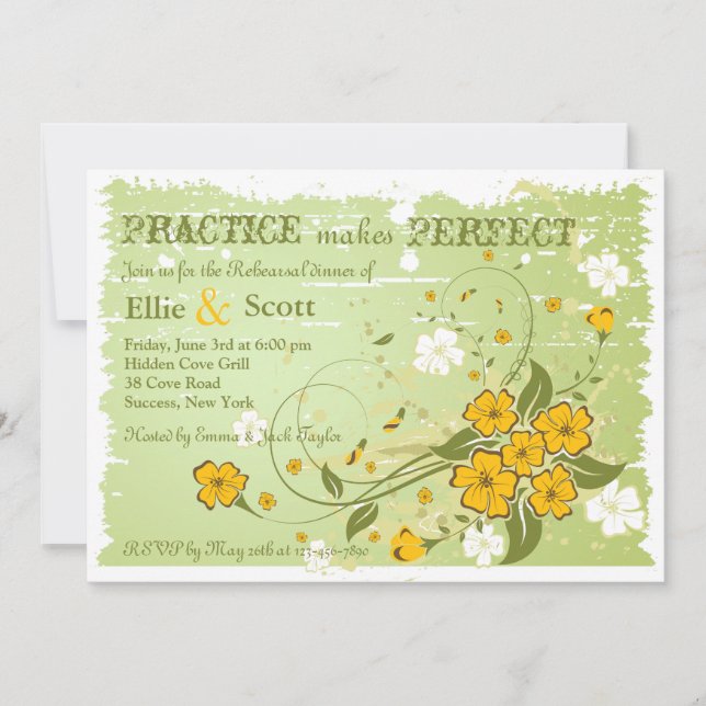 Buttercup Crescent Invitation (Front)