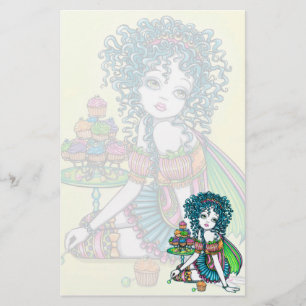 "Buttercup" Cup Cake Fairy Art Stationery