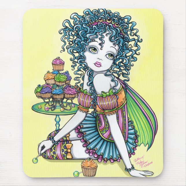 Buttercup Fairy Cup Cake Art Mouspad Mouse Pad (Front)