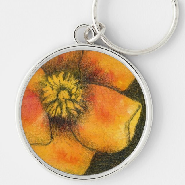 "Buttercup" Floral Keychain (Front)