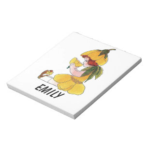 Buttercup Flower Child Funny Cute Little Girl Notepad