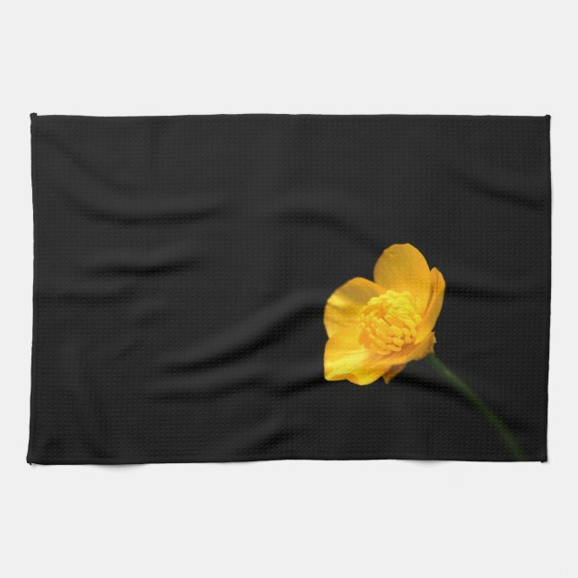 Buttercup Flower ktcnm Tea Towel (Horizontal)