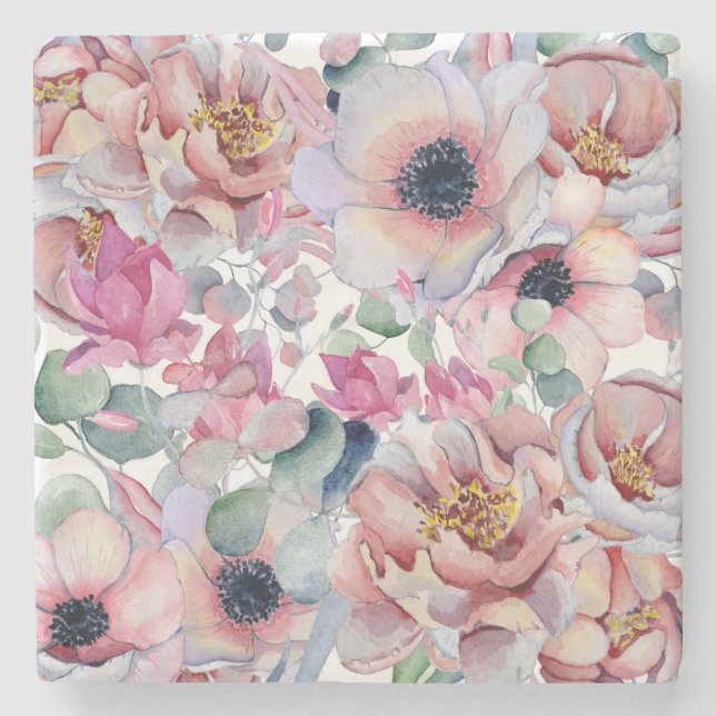 Buttercup Flower Stone Coaster (Front)