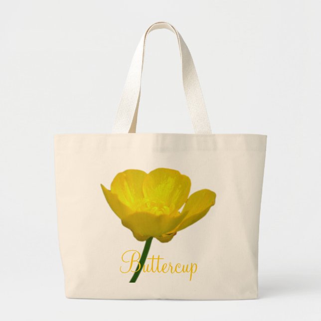 Buttercup Flower Tote Bag Wildlfower Beach Bags (Front)