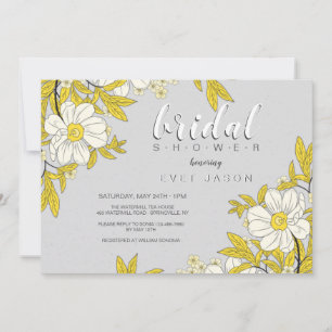 Buttercup Flowers Shower Invitation