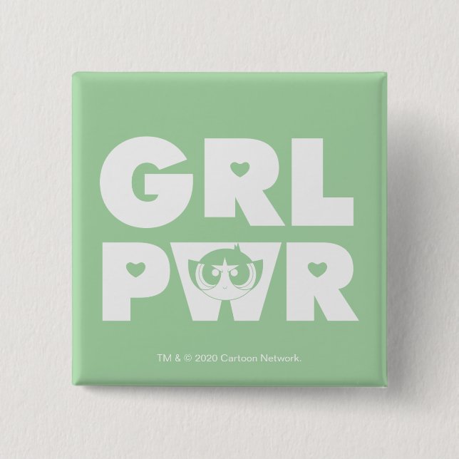 Buttercup: Girl Power 15 Cm Square Badge (Front)