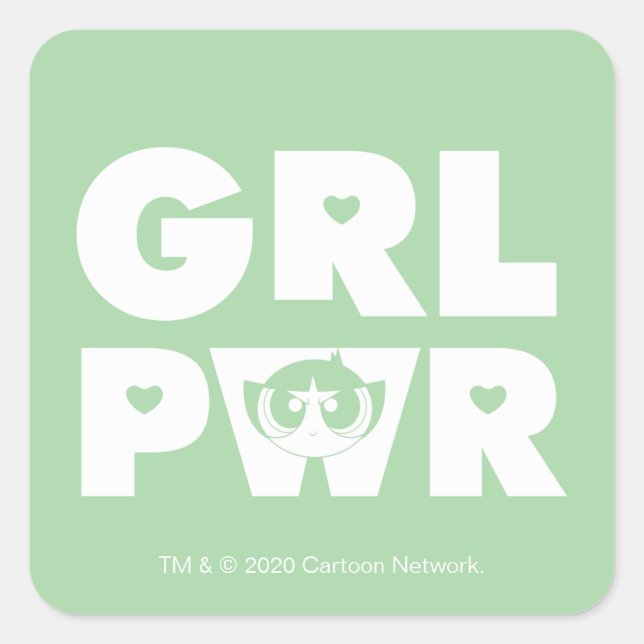Buttercup: Girl Power Square Sticker (Front)