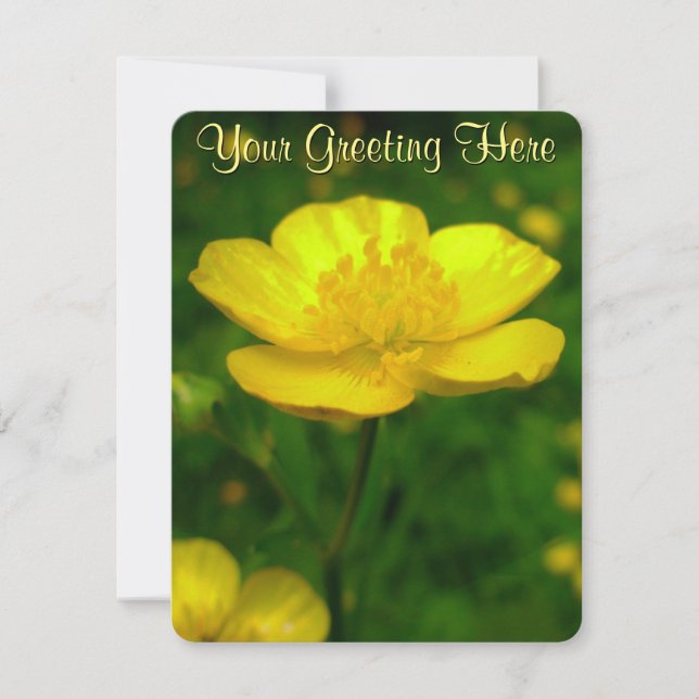 Buttercup Invitations Custom Buttercup RSVP Cards (Front)