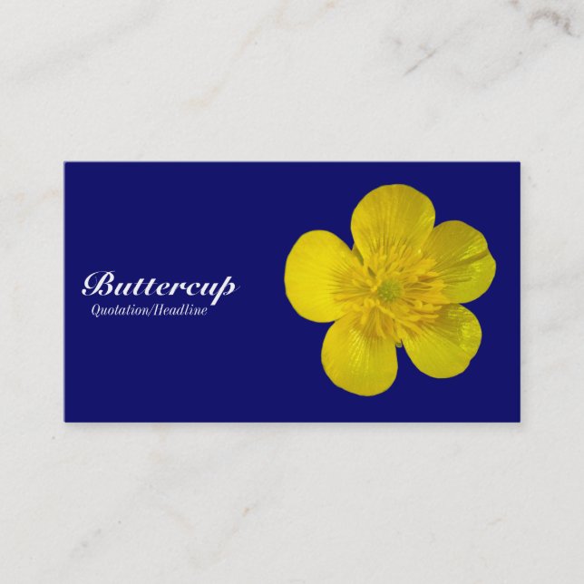 Buttercup - Navy Blue 000066 Business Card (Front)