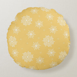 Buttercup Whimsical Celestial Floral 16" Round Cushion