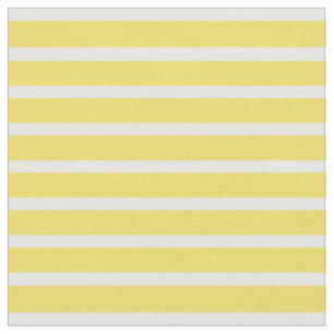 Buttercup Yellow & White Fine Striped Fabric
