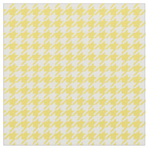 Buttercup Yellow & White Houndstooth Fabric