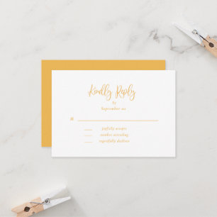 Buttercup Yellow White Wildflowers Wedding RSVP