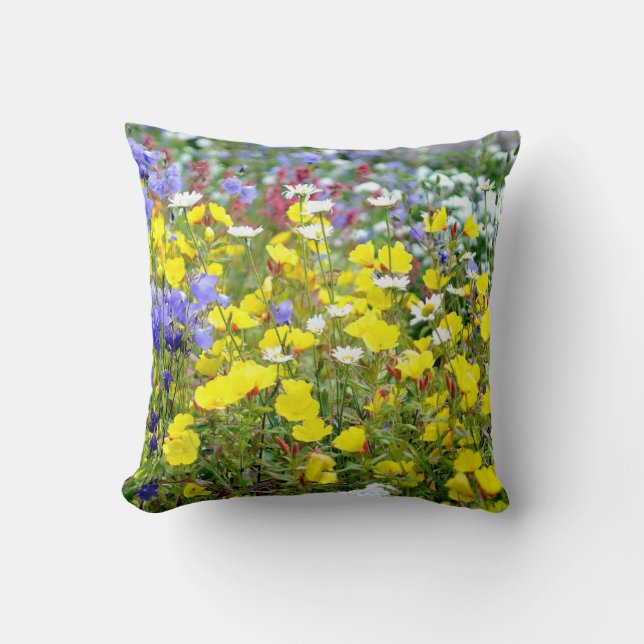 Buttercups and other Wildflowers Cushion (Front)