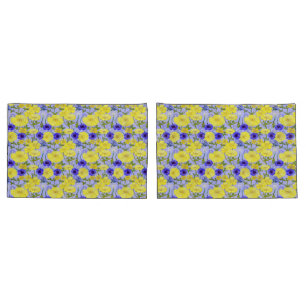 Buttercups, Dandelion Puffballs Blue Cornflowers Pillowcase