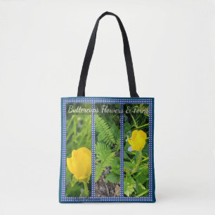Buttercups, Flowers, and Ferns Tote Bag
