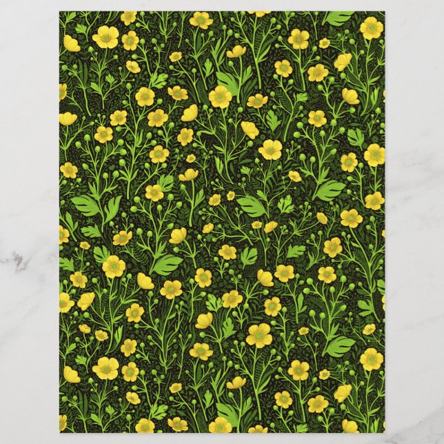 Buttercups on black (Front)