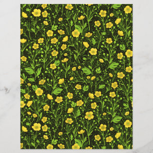 Buttercups on black