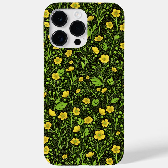 Buttercups on black Case-Mate iPhone case (Back)