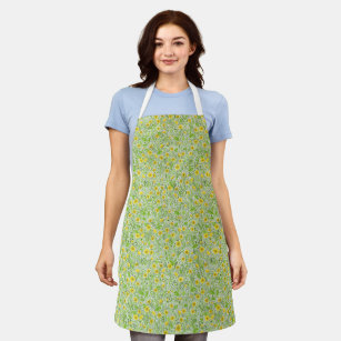 Buttercups on white apron
