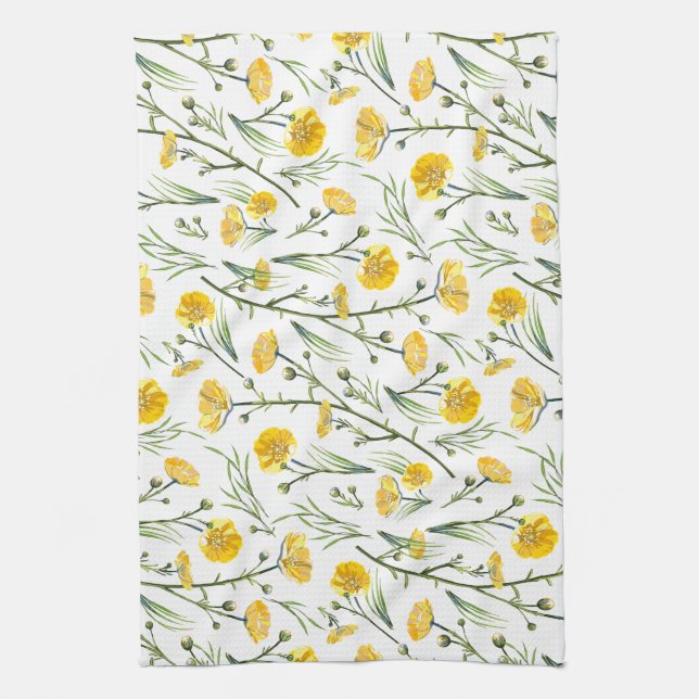 Buttercups Tea Towel (Vertical)
