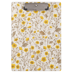 Buttercups, yellow and brown clipboard