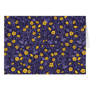 Buttercups, yellow and violet