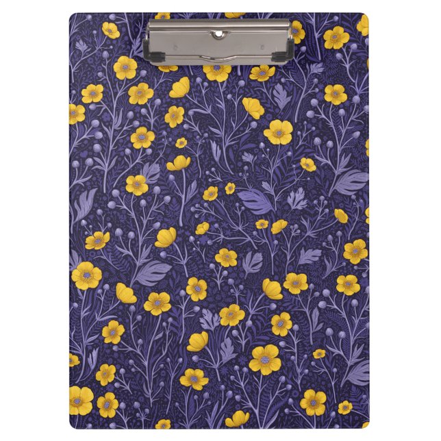 Buttercups, yellow and violet clipboard (Front)
