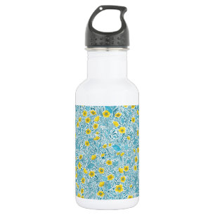 Buttercups, yellow, blue and white 532 ml water bottle