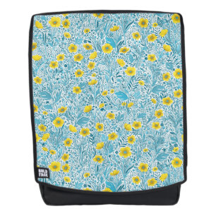 Buttercups, yellow, blue and white backpack