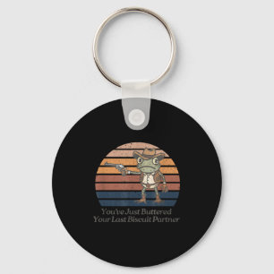 Buttered last biscuit partner cowboy frog key ring
