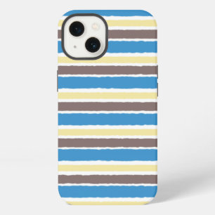 Buttered Popcorn Coffee Brown Sonic Blue Stripes iPhone 13 Case