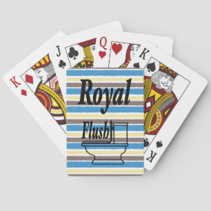 Buttered Popcorn Coffee Brown Sonic Blue Stripes Playing Cards
