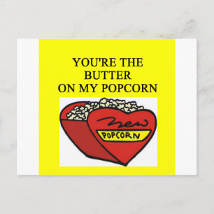 buttered popcorn lover postcard