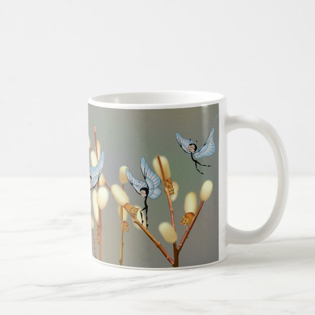 "Butterfairies & Pussy Willow"  Mug (Right)