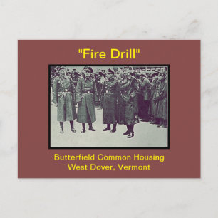 Butterfield Housing Fire Drill Humour: Postcards