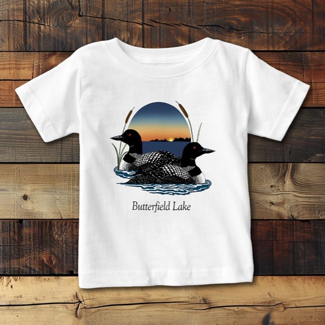 Butterfield Lake Loon Pair Baby T-Shirt (Creator Uploaded)