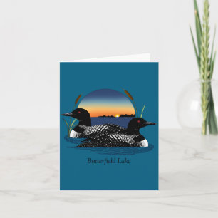 Butterfield Lake Loon Pair  Card