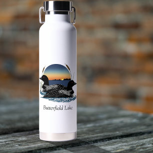 Butterfield Lake Loon Pair Water Bottle
