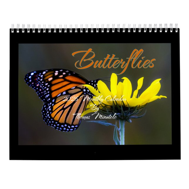 Butterflies 2026 Calendar By Tom Minutolo (Back)