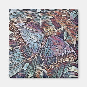 BUTTERFLIES ABSTRACT MAGNET