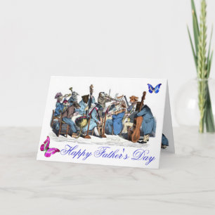 BUTTERFLIES AND,ANIMAL FARM ORCHESTRA FATHER'S DAY CARD