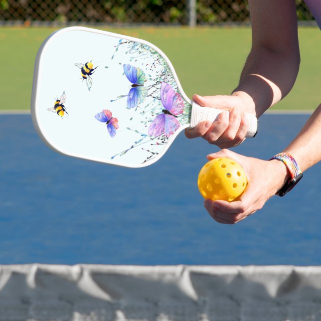 Butterflies and Bees Flying Pickleball Paddle (Insitu)