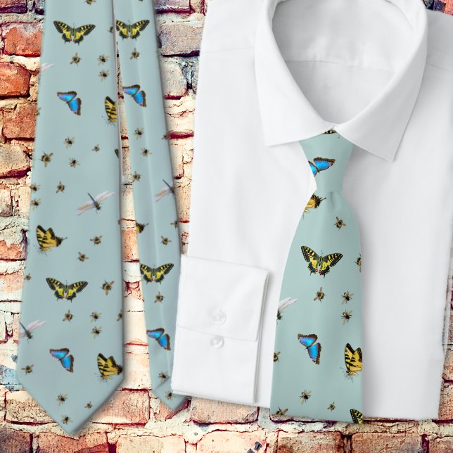 Butterflies and Bees Pattern Tie (Creator Uploaded)