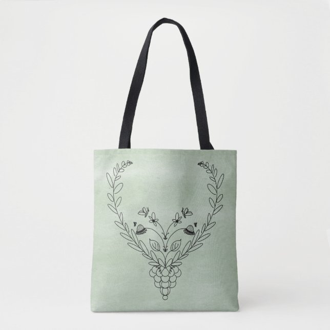 Butterflies and Bees Tote Bag (Front)