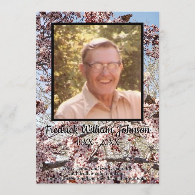 Butterflies and Blossoming Tree with Photos Quote Program (Front)