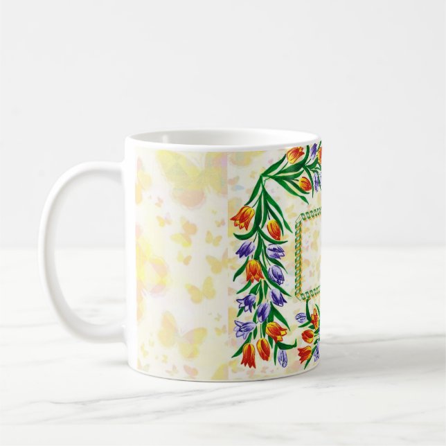 butterflies and blossoms coffee mug (Left)