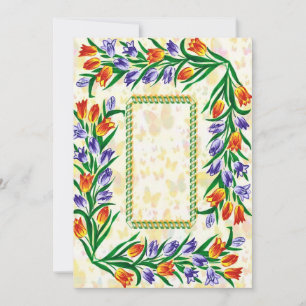 butterflies and blossoms holiday card