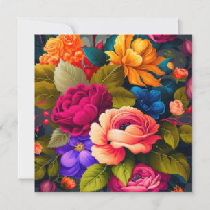 Butterflies and brown flowers thank you card